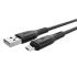 WiWU Wi-C042E A-M 2.4A Charging Cable USB - A to Micro USB Data Transfer Cable 1M - Black